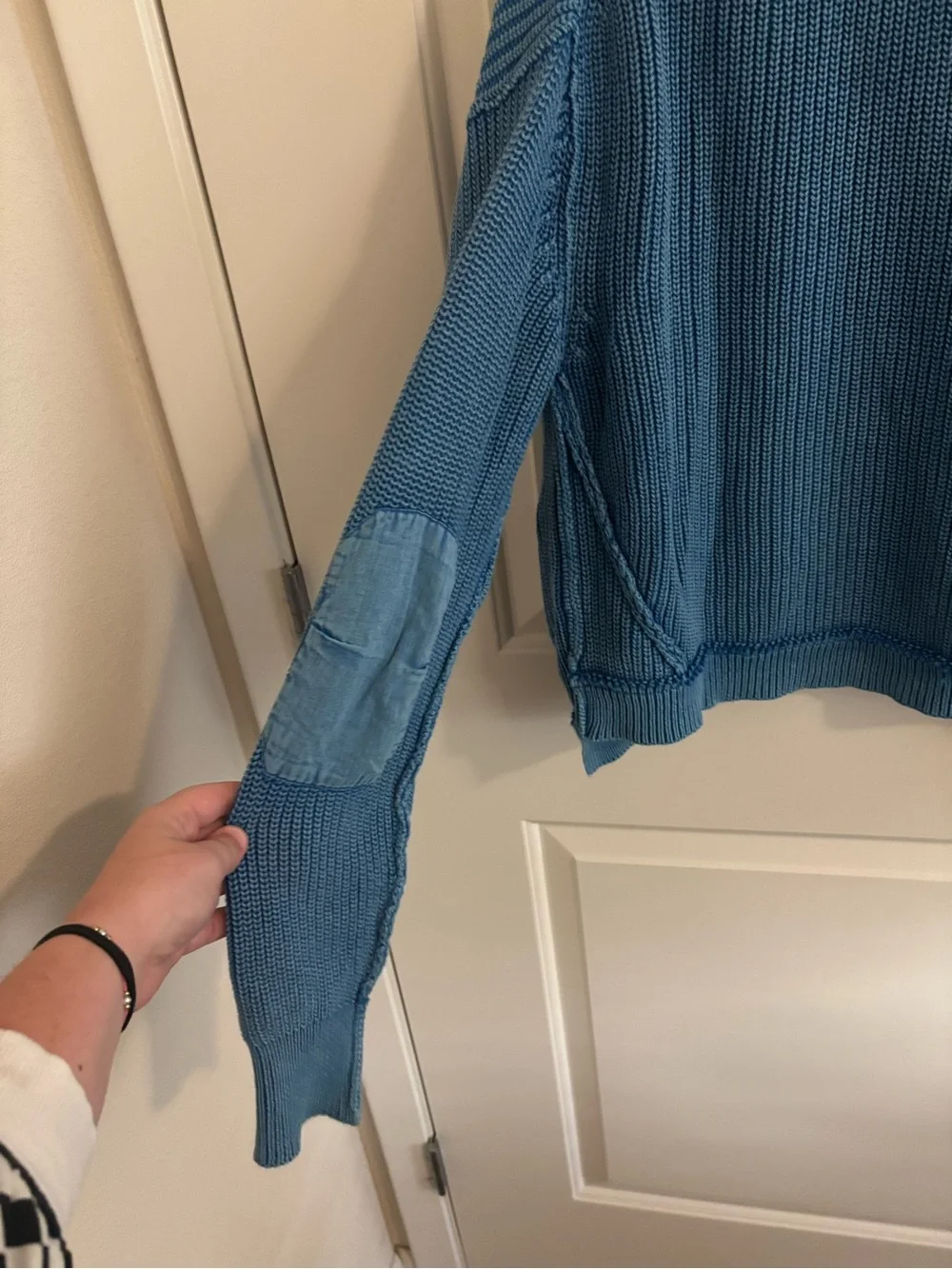 We The Free Worn Thru Surplus Cardi Blue Size Small Pre Owned, Blue